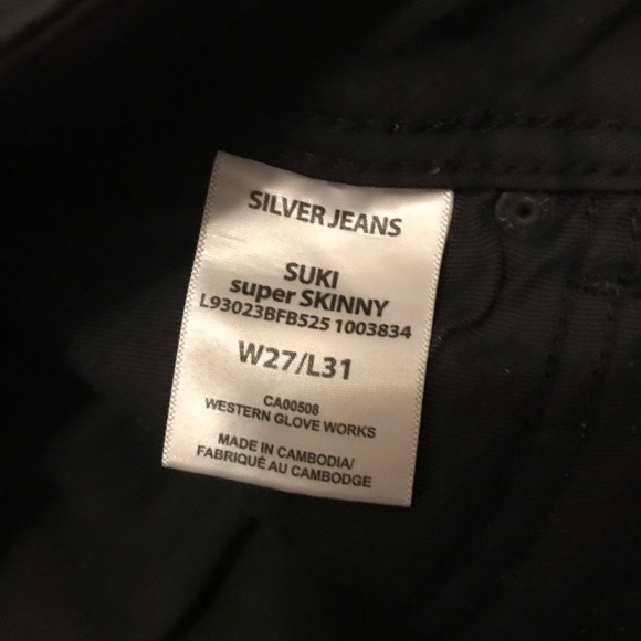 Silver Sean’s suki super skinny black jeans 27x31 - Picture 3 of 4